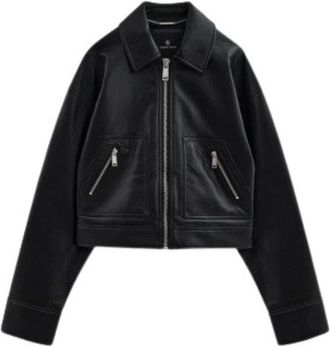 Anine Bing Leather Jassen - Dames - Leren en Su&egrave;de Jassen - Zwart - M - Jassen