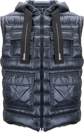 Herno Korte gewatteerde bodywarmer - Dames - Bodywarmers - Blauw - M - Polyester - Jassen
