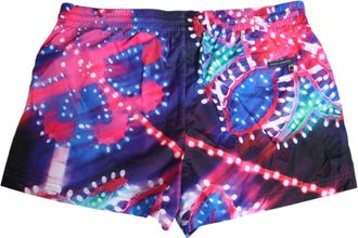 Dolce & Gabbana Mens Multicolor Neon Print Polyester Shorts Swimwear