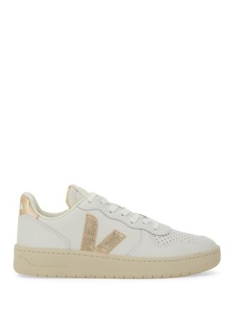 Veja White Solid V-10 Sneakers