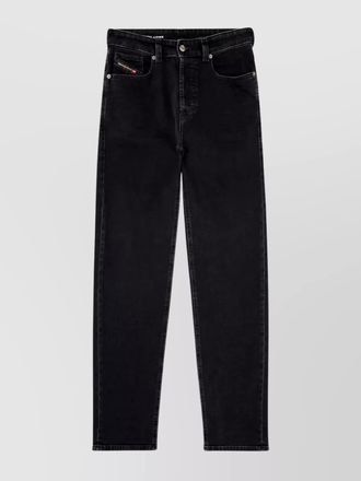 Diesel cotton low-rise straight-leg jeans