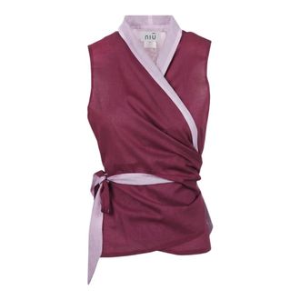 Ni&ugrave; Kimonos, female, Red, Size: S Top double-face Mangostano