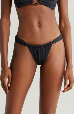 Montce Swim Sandra Rib Bikini Bottoms in Black Rib at Nordstrom Rack, Size X-Large