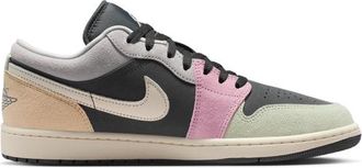 Nike Jordan Mens Air 1 Low SE - Basketball Shoes Grey/Pink/Green Size 10.0