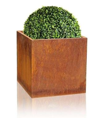 PRIMROSE Outdoor Corten Steel Tall Metal Planter Weather Resistant 75cm in Copper