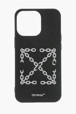 Off-white Rubber Cover for iPhone 13 Pro with Contrast Print size One Size