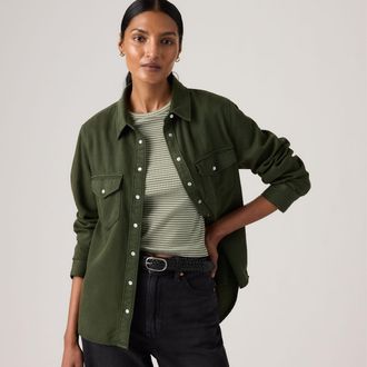 Levi's Iconic Western Shirt - Womens - XS - Green