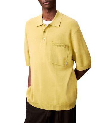 Calvin Klein Snowy Tech Knit Polo Sweater