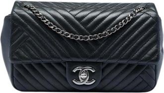 Chanel Pre-owned Quilted Lambskin Shoulder Bag - Dames - Vintage Schoudertas - Zwart - ONE Size - Leer - Vintage
