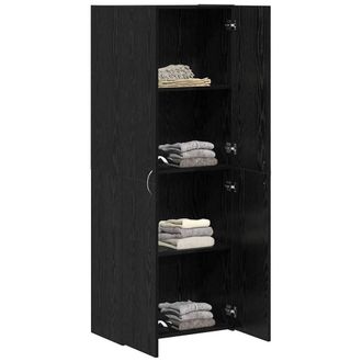 Berkfield Home Highboard Black Oak - 60 x 32 x 153 cm - Engineered wood