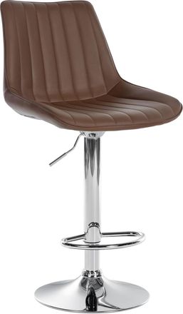 Clp Taburete de bar regulable y giratorio en Simil cuero Marrón