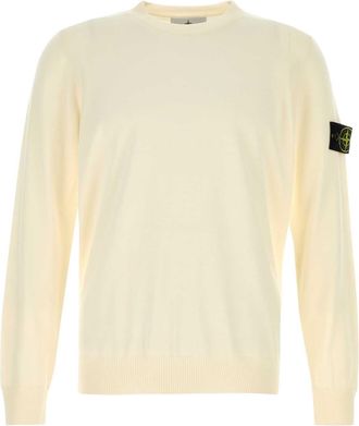 Stone Island Ivory Wool Sweater
