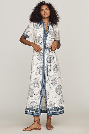 Alemais Lucky Linen Belted Maxi Dress
