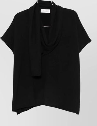 Lisa Yang cashmere v-neck short-sleeve tunic