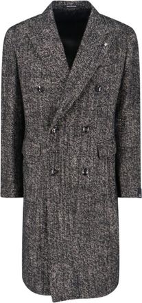 Tagliatore Pino Lerario Double-Breasted Coat Black