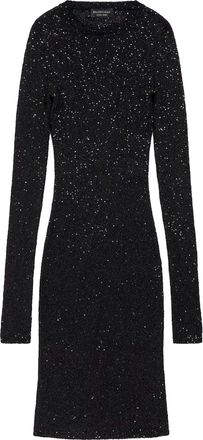 Balenciaga Womens Elegant Polyamide Dress Design - Black Nylon - Size Medium