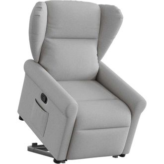 vidaXL Sill&oacute;n Reclinable Elevable De Tela Gris Nube Vidaxl