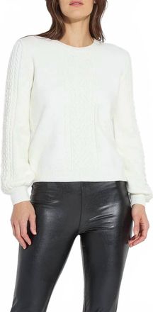 Lyss&eacute; Leanna Cozy Pearl Sweater In Snow White
