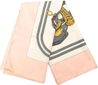 Herm&egrave;s Pre-owned Scarves, female, Pink, Size: ONE SIZE Pre-owned Brides de Gala Scarf