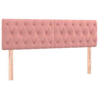 vidaXL Cabecero Con Led De Terciopelo Rosa 144x7x78/88 Cm Vidaxl