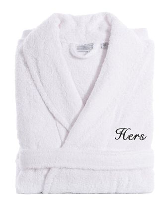 Linum Home Textiles Embroidered His/Hers Terry Bathrobe