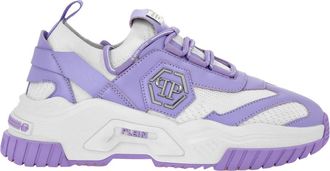 Philipp Plein Predator Low-Top Sneakers - Dames - Sneakers - Paars - 39 EU - Polyester - Schoenen