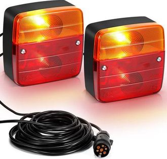 OEM Luces Traseras Magn&eacute;ticas Para Remolque - Luces Magn&eacute;ticas De 12 V Para Remolque - Luces Traseras Con Intermitentes - Luces De Matr&iacute;cula Para Cami&oacute;n, 