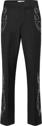 Philipp Plein Loose Fit Broeken Texas Studs - Heren - Straight fit broeken - Zwart - XL - Katoen - Broeken