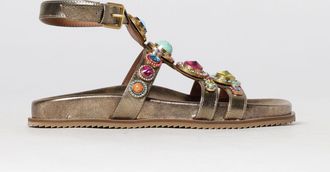 Kurt Geiger Sandalo Octavia in pelle laminata con strass