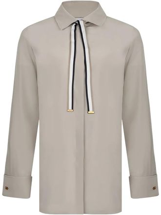 Max Mara ribbon-detail shirt - Grey