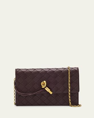 Bottega Veneta Knot Leather Pouch Bag