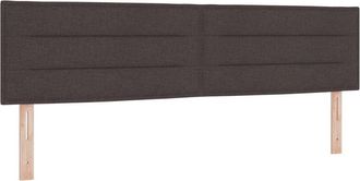 vidaXL Cabecero Altura Ajustable Manual Marr&oacute;n Oscuro 180 Cm Tela Vidaxl