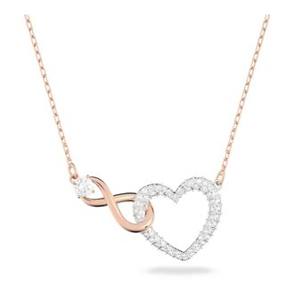 Swarovski Womens Necklace Infinity Infinity Symbol and Heart, White 5518865