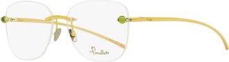 POMELLATO PM0071O Rimless Metal with Cabochon Stones Eyeglasses - Gold