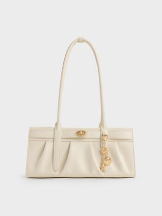 Charles & Keith Isolde Belted Ruched Shoulder Bag