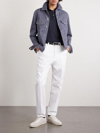 Brunello Cucinelli Slim-Fit Silk and Cotton-Blend Polo Shirt