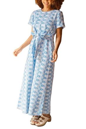 Ace & Jig Mette Button Back Belted A-line Maxi Dress in Lisbon at Nordstrom, Size X-Small