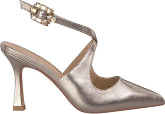 Alma En Pena Gevlochten band hak schoen - Dames - Pumps - Geel - 42 EU - Schoenen