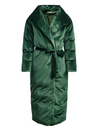 Alice & Olivia Ima tie-belt puffer coat - Green
