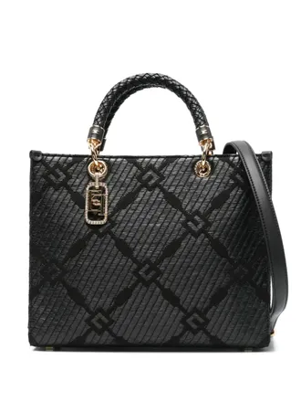 Elisabetta Franchi patterned-jacquard tote bag - women - Polyester/Cotton/Polyamide - OS - Black