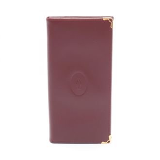 Cartier Bordeaux Leather Long Wallet (Bi-Fold) (Pre-Owned)