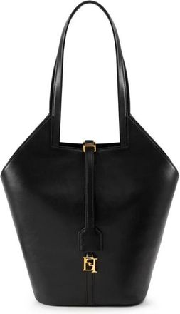 Elisabetta Franchi Everywhere Medium Leather Hobo Bag - Dames - Schoudertassen - Zwart - ONE Size - Leer - Tassen
