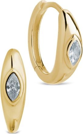 Sterling Forever Camila Marquis Cubic Zirconia Huggie Hoop Earrings in Gold at Nordstrom Rack