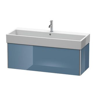 Duravit Duravit Xsquare Vanity Unidad De Pared 118.4x 46.0 Cm, 1 Extra&iacute;ble, Para Lavabo Vero Air 235012, Color (frente/cuerpo): Laca De Alto Brillo Stone Blue