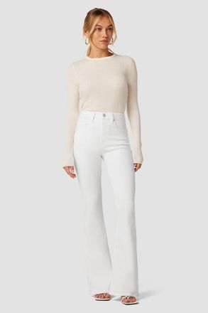 Hudson Holly Flare Petite in White at Nordstrom, Size 31P