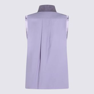 Elisabetta Franchi Draped Viscose Tank Top - Purple