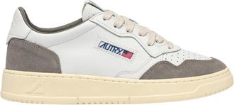 Autry Medalist Low Soft Leather/Suede - Heren - Schoenen - Wit - Maat: 45 EU Leer
