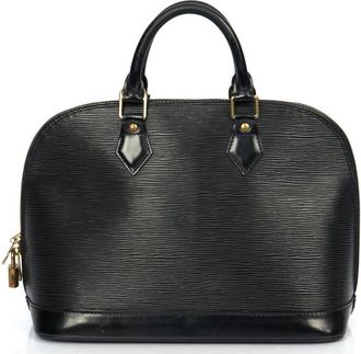 Louis Vuitton Black Epi Leather Alma Bag