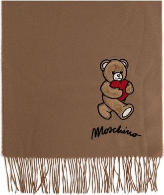 Moschino Sciarpa Teddy con ricamo - Toni neutri