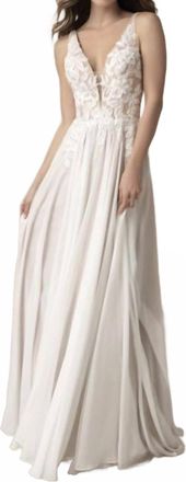 Allure Bridals Floral Lace Wedding Dress In Ivory Over Mocha